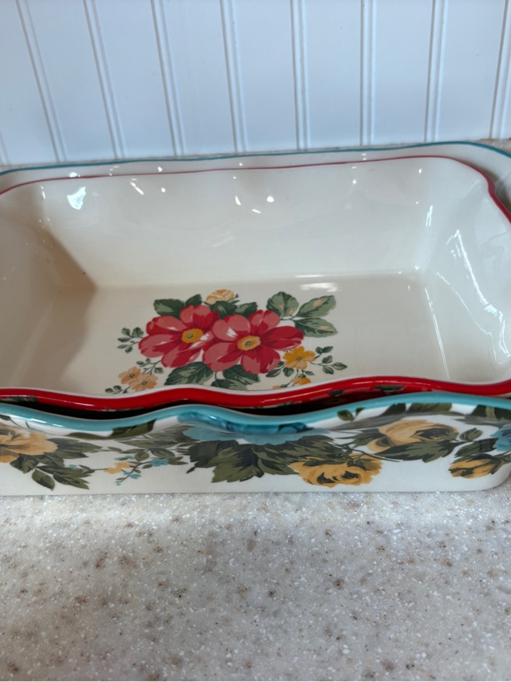 The Pioneer Woman Floral Ceramic Casserole Dish Set - Picture 2 of 10